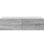 VidaXL Wandschap met lades 60x26,5x15 cm bewerkt hout grijs sonoma