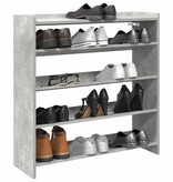 VidaXL Schoenenrek 80x25x81 cm bewerkt hout betongrijs