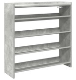VidaXL Schoenenrek 80x25x81 cm bewerkt hout betongrijs