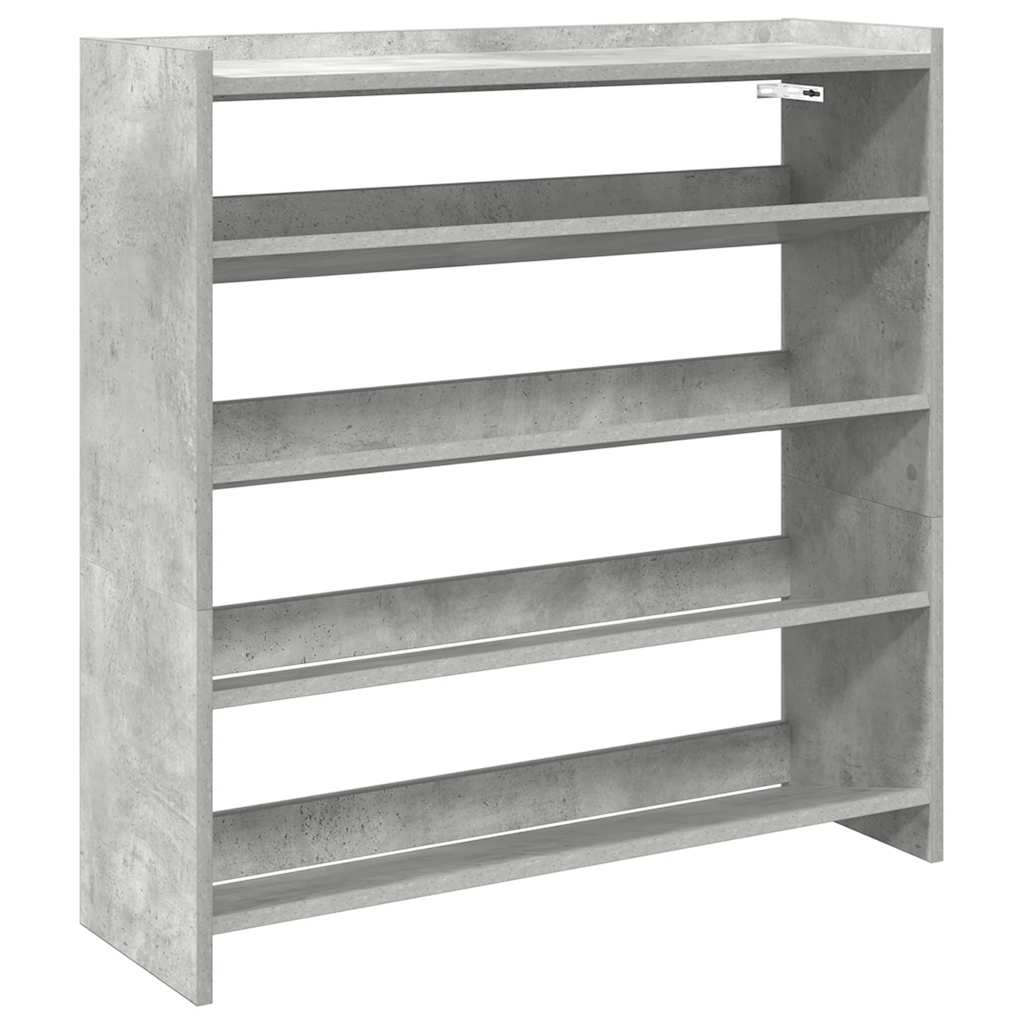 VidaXL Schoenenrek 80x25x81 cm bewerkt hout betongrijs