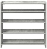 VidaXL Schoenenrek 80x25x81 cm bewerkt hout betongrijs