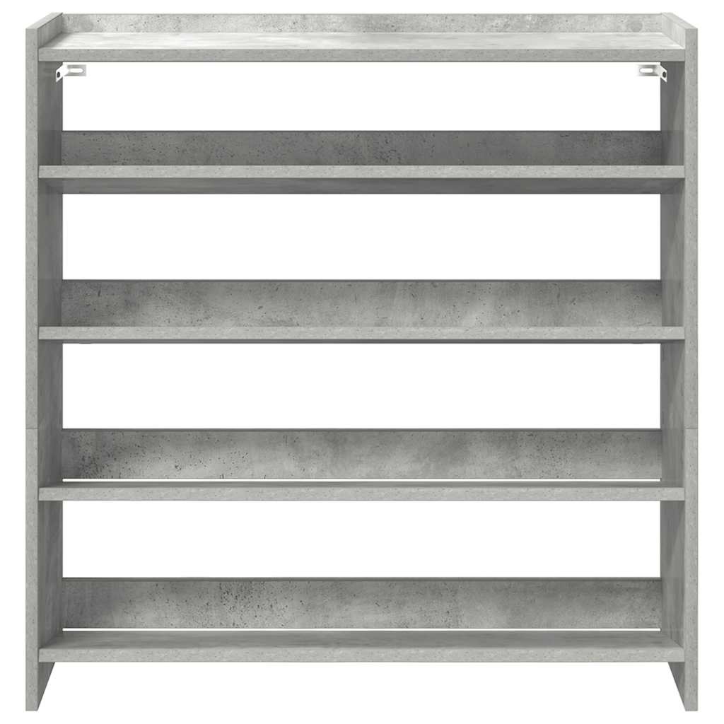 VidaXL Schoenenrek 80x25x81 cm bewerkt hout betongrijs