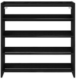 VidaXL Schoenenrek 80x25x81 cm bewerkt hout zwart