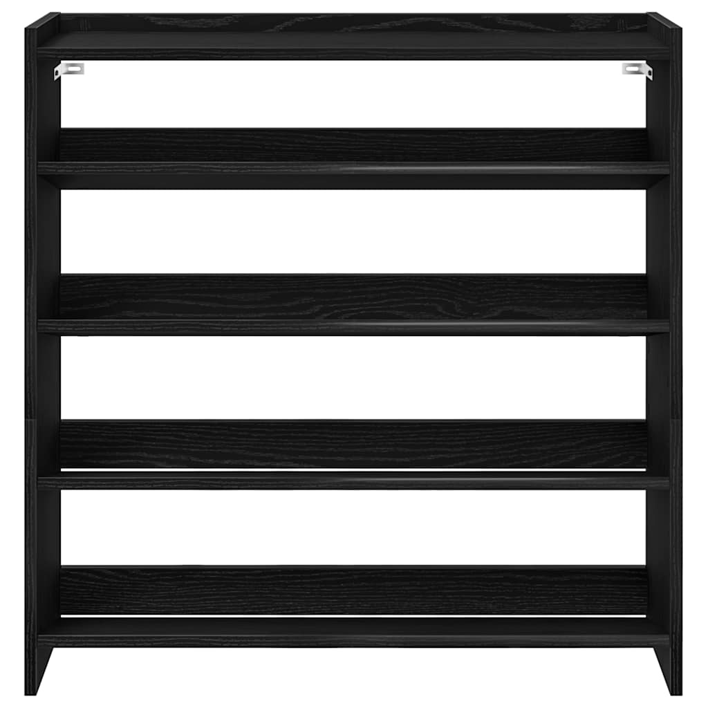 VidaXL Schoenenrek 80x25x81 cm bewerkt hout zwart