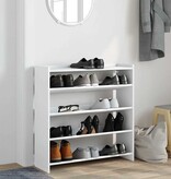 VidaXL Schoenenrek 80x25x81 cm bewerkt hout wit