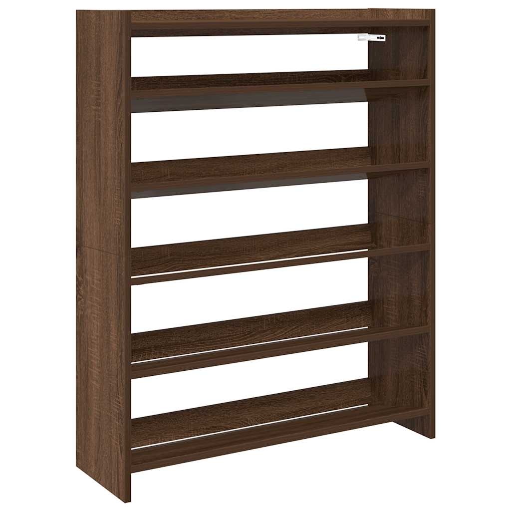 VidaXL Schoenenrek 80x25x100 cm bewerkt hout bruin eikenkleur