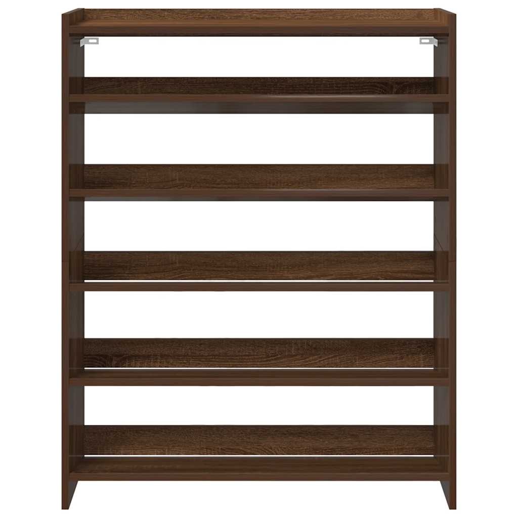 VidaXL Schoenenrek 80x25x100 cm bewerkt hout bruin eikenkleur