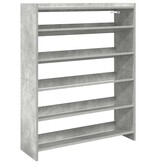 VidaXL Schoenenkast 80x25x100 cm bewerkt hout betongrijs
