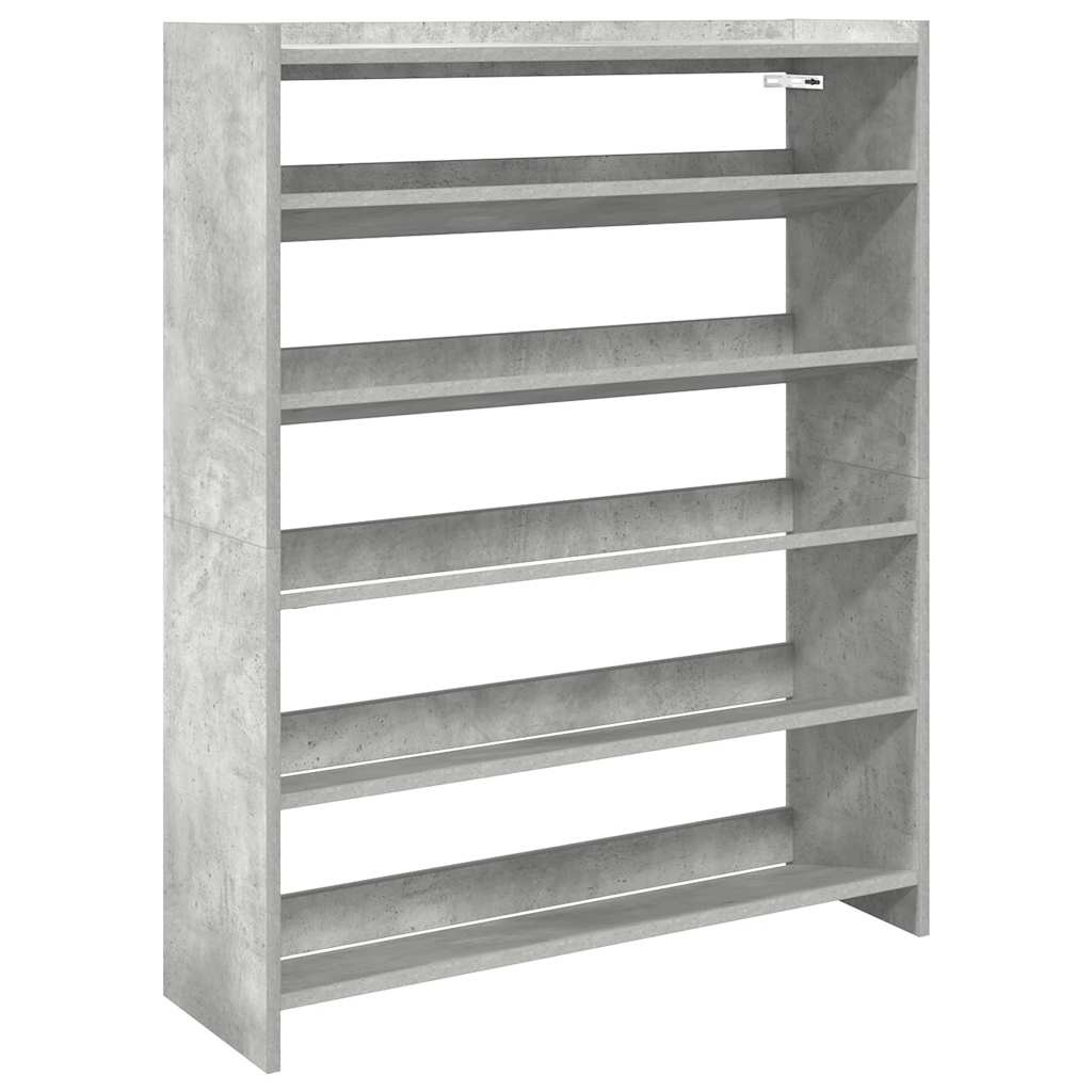 VidaXL Schoenenkast 80x25x100 cm bewerkt hout betongrijs