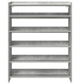 VidaXL Schoenenkast 80x25x100 cm bewerkt hout betongrijs