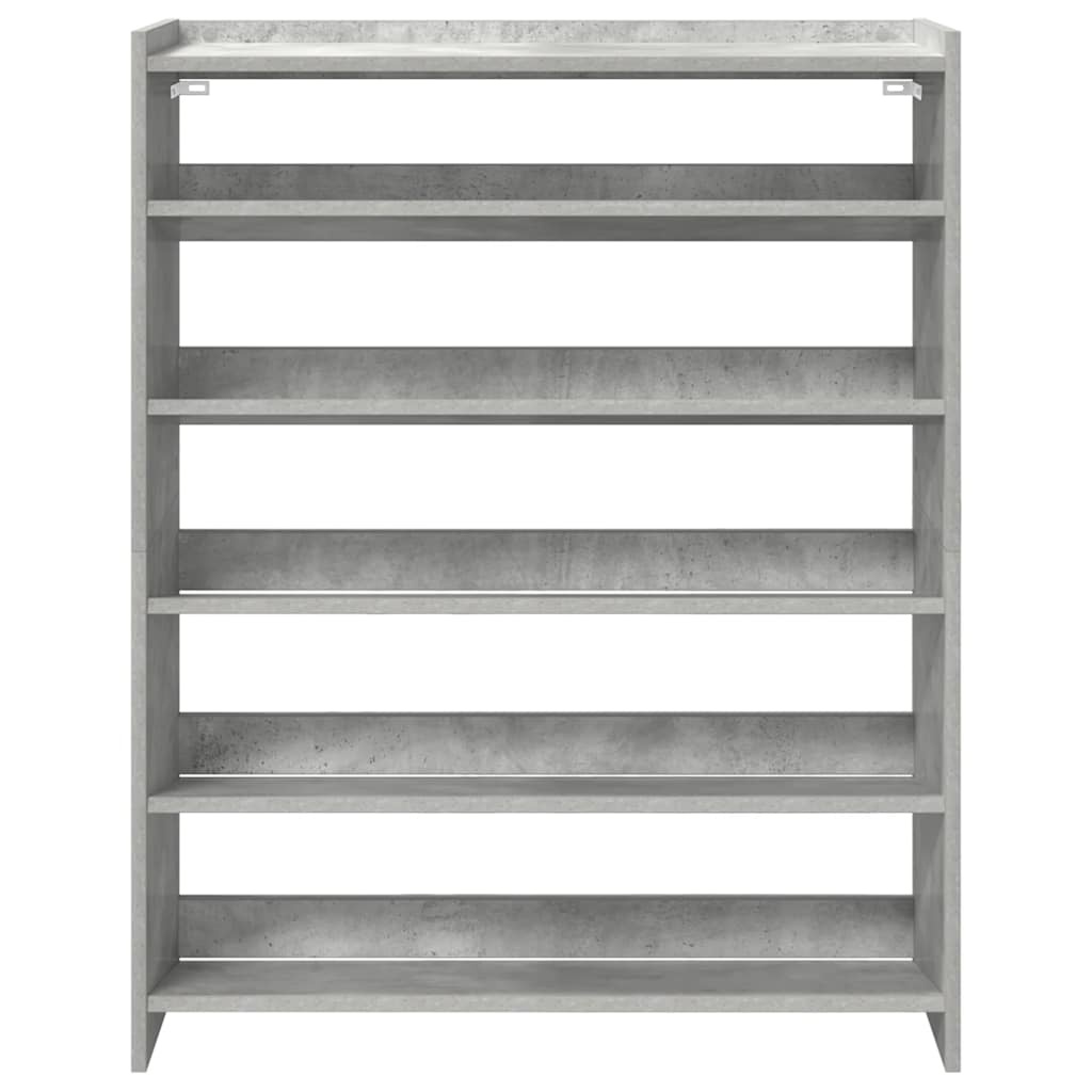 VidaXL Schoenenkast 80x25x100 cm bewerkt hout betongrijs