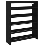 VidaXL Schoenenrek 80x25x100 cm bewerkt hout zwart