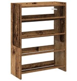 VidaXL Schoenenrek 80x25x61,5 cm bewerkt hout oud houtkleurig