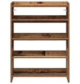 VidaXL Schoenenrek 80x25x61,5 cm bewerkt hout oud houtkleurig