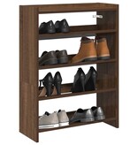 VidaXL Schoenenrek 80x25x61,5 cm bewerkt hout bruin eikenkleur