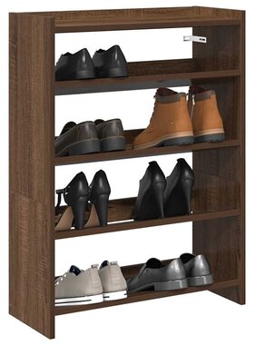 VidaXL Schoenenrek 80x25x61,5 cm bewerkt hout bruin eikenkleur