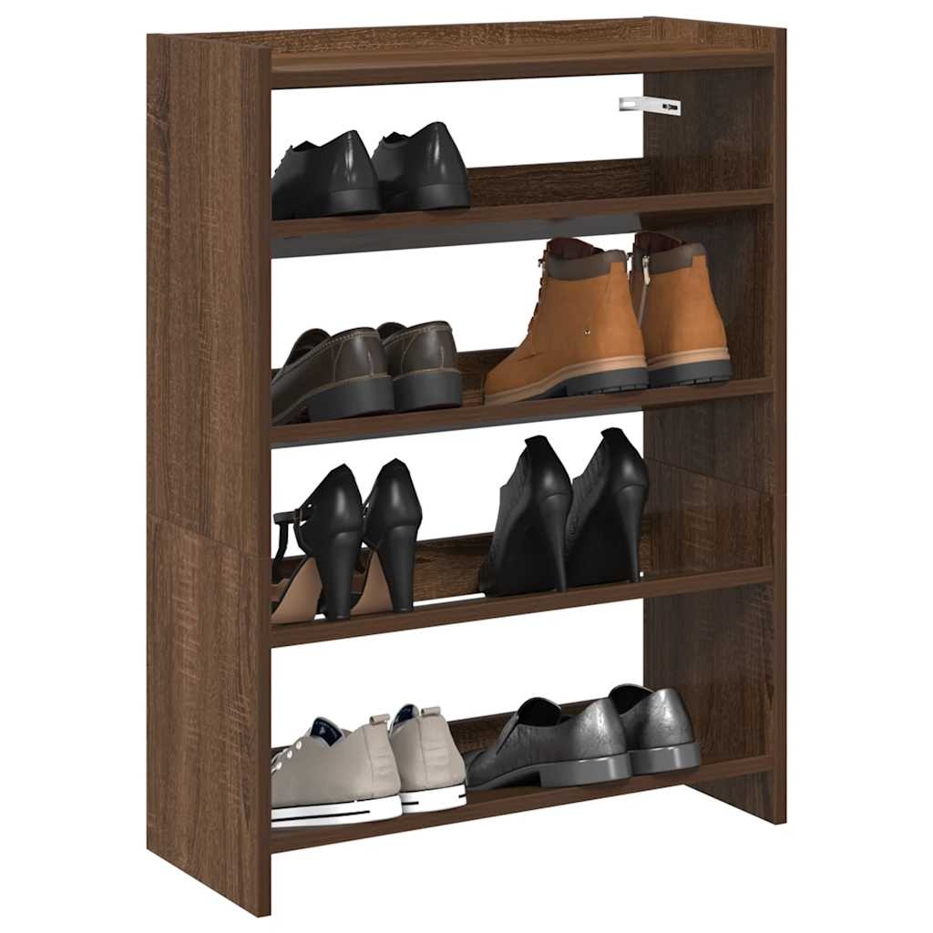 VidaXL Schoenenrek 80x25x61,5 cm bewerkt hout bruin eikenkleur