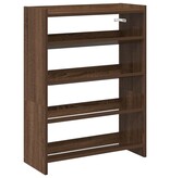 VidaXL Schoenenrek 80x25x61,5 cm bewerkt hout bruin eikenkleur