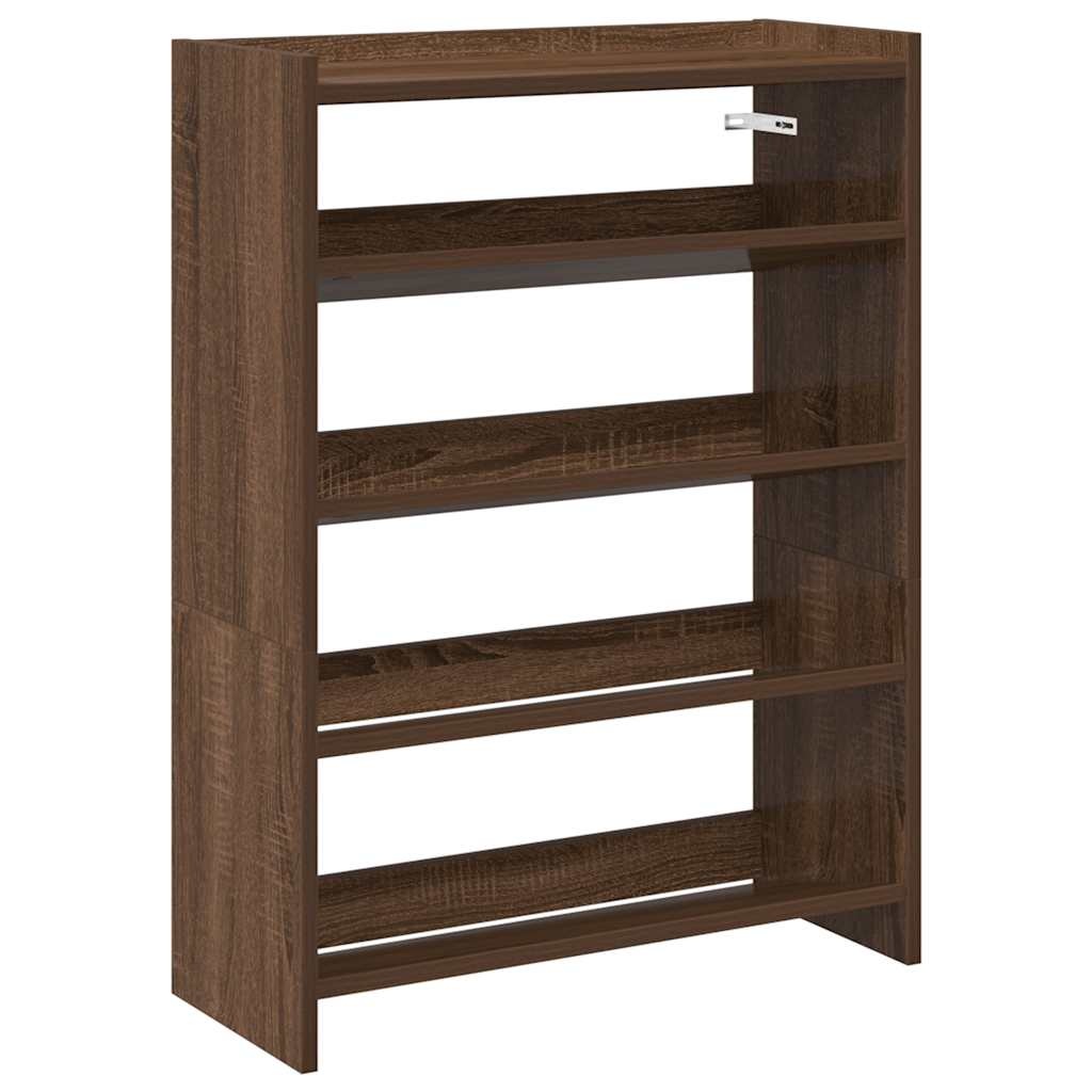 VidaXL Schoenenrek 80x25x61,5 cm bewerkt hout bruin eikenkleur