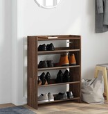 VidaXL Schoenenrek 80x25x61,5 cm bewerkt hout bruin eikenkleur