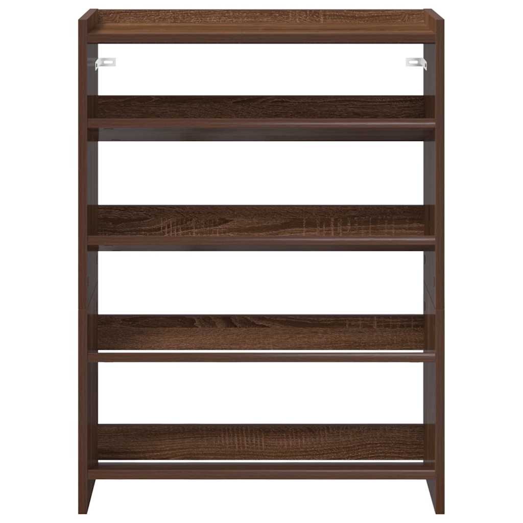 VidaXL Schoenenrek 80x25x61,5 cm bewerkt hout bruin eikenkleur