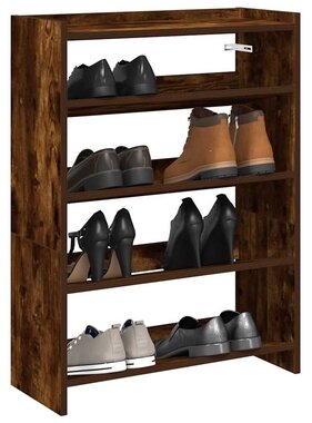 VidaXL Schoenenrek 80x25x61,5 cm bewerkt hout gerookt eikenkleurig