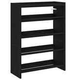VidaXL Schoenenrek 80x25x61,5 cm bewerkt hout zwart