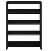 VidaXL Schoenenrek 80x25x61,5 cm bewerkt hout zwart