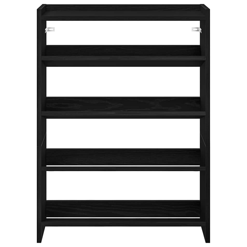 VidaXL Schoenenrek 80x25x61,5 cm bewerkt hout zwart