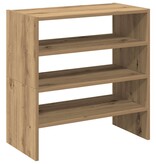VidaXL Schoenenrekken 2 st stapelbaar 60x30x30,5 cm artisanaal eiken