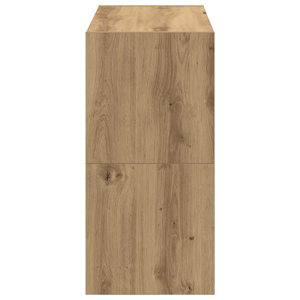 VidaXL Schoenenrekken 2 st stapelbaar 60x30x30,5 cm artisanaal eiken