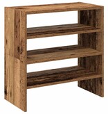VidaXL Schoenenrekken 2 st stapelbaar 60x30x30,5 cm oud houtkleurig