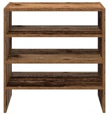 VidaXL Schoenenrekken 2 st stapelbaar 60x30x30,5 cm oud houtkleurig