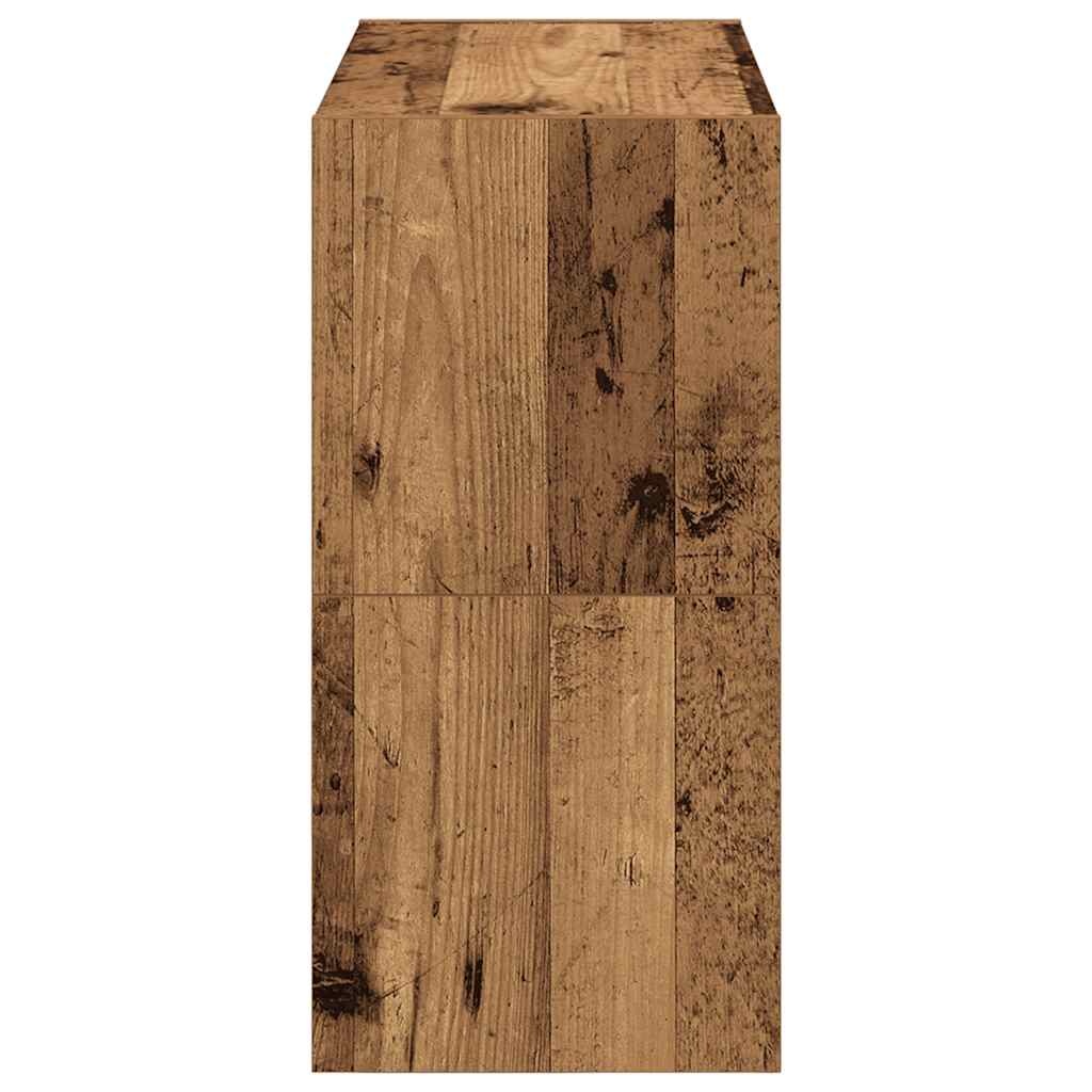 VidaXL Schoenenrekken 2 st stapelbaar 60x30x30,5 cm oud houtkleurig