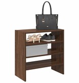 VidaXL Schoenenrekken 2 st stapelbaar 60x30x30,5 cm bruin eikenkleur