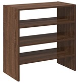 VidaXL Schoenenrekken 2 st stapelbaar 60x30x30,5 cm bruin eikenkleur