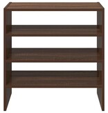 VidaXL Schoenenrekken 2 st stapelbaar 60x30x30,5 cm bruin eikenkleur