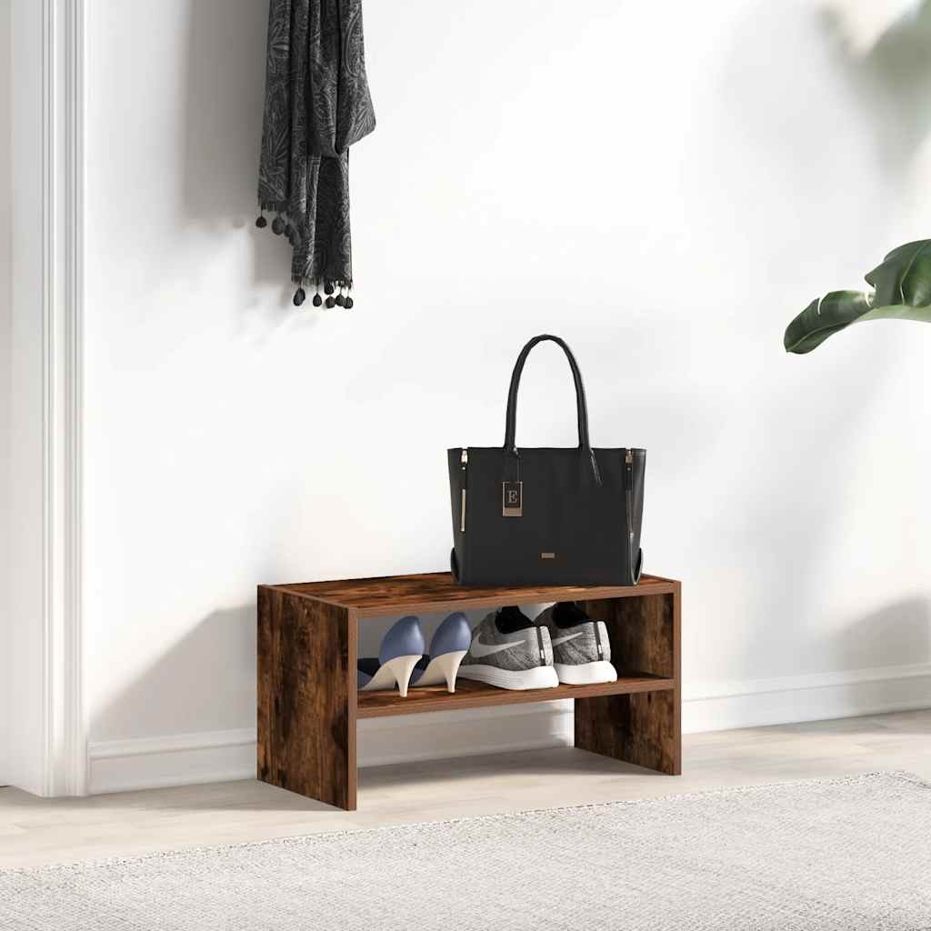 VidaXL Schoenenrek stapelbaar 60x30x30,5 cm gerookt eikenkleurig