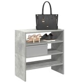 VidaXL Schoenenrekken 2 st stapelbaar 60x30x30,5 cm betongrijs