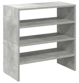 VidaXL Schoenenrekken 2 st stapelbaar 60x30x30,5 cm betongrijs