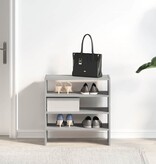 VidaXL Schoenenrekken 2 st stapelbaar 60x30x30,5 cm betongrijs