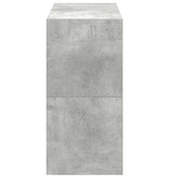 VidaXL Schoenenrekken 2 st stapelbaar 60x30x30,5 cm betongrijs