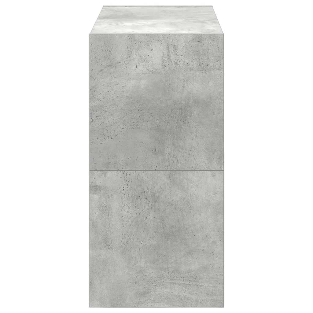 VidaXL Schoenenrekken 2 st stapelbaar 60x30x30,5 cm betongrijs