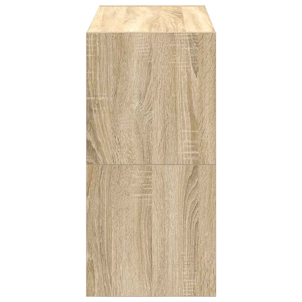 VidaXL Schoenenrekken 2 st stapelbaar 60x30x30,5 cm sonoma eikenkleur