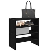 VidaXL Schoenenrekken 2 st stapelbaar 60x30x30,5 cm bruin eikenkleur