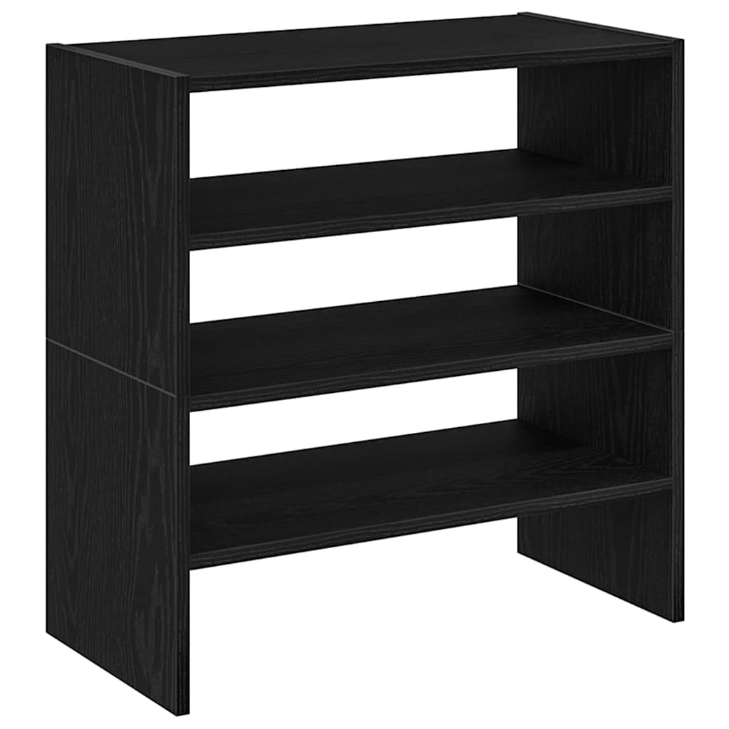VidaXL Schoenenrekken 2 st stapelbaar 60x30x30,5 cm bruin eikenkleur