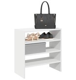 VidaXL Schoenenrekken 2 st stapelbaar 60x30x30,5 cm wit