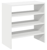 VidaXL Schoenenrekken 2 st stapelbaar 60x30x30,5 cm wit