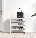 VidaXL Schoenenrekken 2 st stapelbaar 60x30x30,5 cm wit