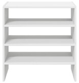 VidaXL Schoenenrekken 2 st stapelbaar 60x30x30,5 cm wit